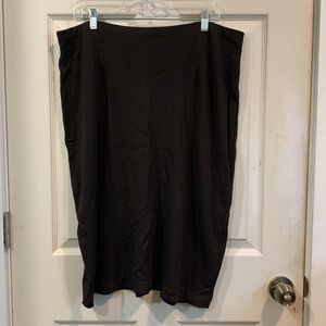 Eileen Fisher Viscose Blend Stretch Brown Skirt XL